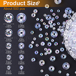 500шт 5 стиля прозрачные акриловые бусины MACR-YW0004-02