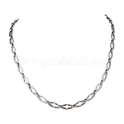 2 шт. 2 стиля ожерелий из нержавеющей стали 304 с цепочкой с перекрестными звеньями для пары NJEW-JN05431