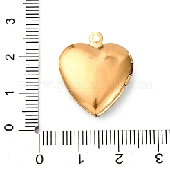 Подвески-медальоны в форме сердца из нержавеющей стали 304 STAS-Z168-02G-05