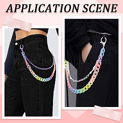 2 шт. двухцветные акриловые двухслойные цепные ремни AJEW-GF0011-19A