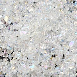 Прозрачная гальваническая поделка из измельченного стекла&nbsp;GLAA-F123-02