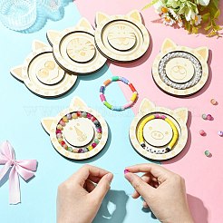 6 шт. 6 вида деревянных подносов для демонстрации браслетов с изображением животных ST-CJ0022-03