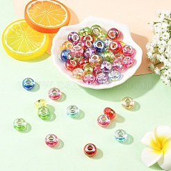 50 шт. европейские бусины из смолы с УФ-покрытием&nbsp;RESI-YW0005-81