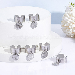 6 шт. открытые манжетные кольца из нержавеющей стали 304 RJEW-UN00009