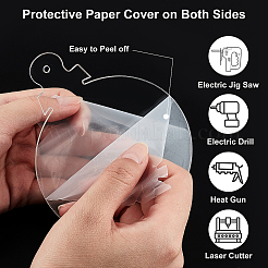 Подвески из прозрачных акриловых дисков&nbsp;TACR-NB0001-07C