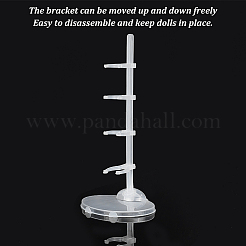 Регулируемый кронштейн для куклы из прозрачного пластика AJEW-WH0312-72