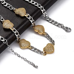 Ожерелья с подвеской в виде сердца из латуни для женщин&nbsp;NJEW-C064-02GP