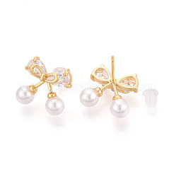 Серьги-гвоздики из циркония EJEW-T048-09A