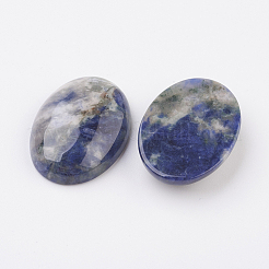 天然ソーダライトフラットバックカボション  オーバル  18x13mm&nbsp;X-G-G741-13x18mm-06