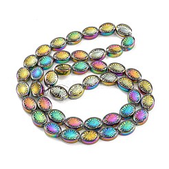 Стеклянные бусины с гальваническим покрытием  EGLA-G037-13A-FP03