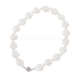 Магнитные застежки из пластика АБС с имитацией жемчуга и сплава для подхватов для штор HJEW-JM03410-02