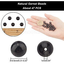 Гранат природный бисер нитей G-AR0001-85