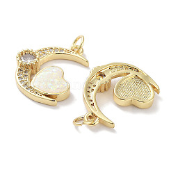 Латунные микропаве прозрачные подвески с фианитом&nbsp;KK-L213-047G