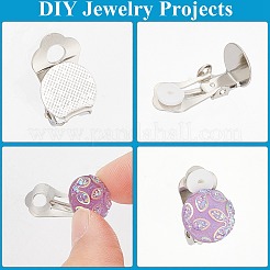 60 шт. латунные клипсы для сережек KK-SP0001-12P