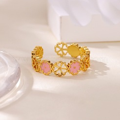 Открытые кольца-манжеты из эмалированной нержавеющей стали 304&nbsp;RJEW-Z132-02G