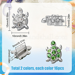32шт 2 цвета сплава горный хрусталь слайд подвески FIND-SC0010-40