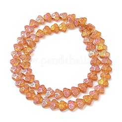 Прозрачные стеклянные бусины гальваническим пряди&nbsp;EGLA-F158-HR01-A