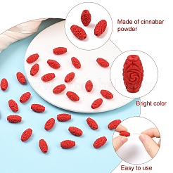 30 шт. резные бусины из киновари&nbsp;CARL-YW0001-01