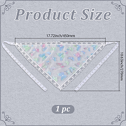 1 bandeau foulard triangulaire en dentelle&nbsp;AJEW-CY0001-62C