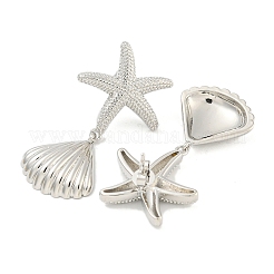 Серьги-гвоздики из латуни с реечным покрытием&nbsp;EJEW-N055-04P-RS