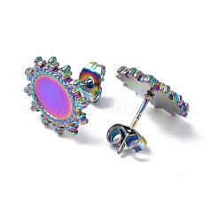 Ионное покрытие (ip) 304 нержавеющая сталь гвоздики фурнитура для сережек STAS-F286-12MC