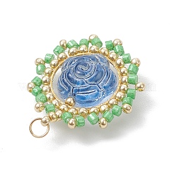 Pendenti di fiori con perline di vetro&nbsp;PALLOY-MZ00859-02