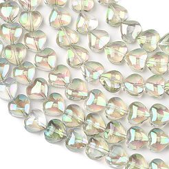 Гальванизированная нить из прозрачных стеклянных бусин&nbsp;EGLA-A045-01-FR02