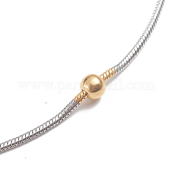 Tobilleras de cadena de serpiente redonda de acero inoxidable 304&nbsp;LS-AJEW-G024-13A
