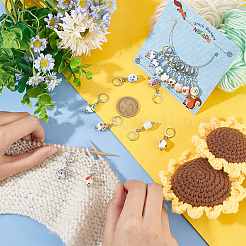 Круглые с цветочным узором HJEW-AB00459