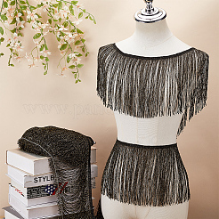 Кружевная отделка с кисточками из полиэстера SRIB-WH0011-251B-01