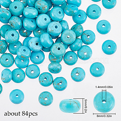 1 прядь натурального Говлит бисер прядь TURQ-SC0001-26C