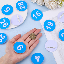 1 набор круглых брошей из АБС-пластика в виде цифры 1~30 JEWB-OC0001-02A
