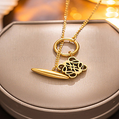 Полые ромбы из нержавеющей стали 304 подвеска лариат ожерелья для женщин&nbsp;FS-WGA3C6C-01