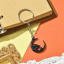 Брелок с подвеской в виде луны из сплава&nbsp;KEYC-JKC00720-01