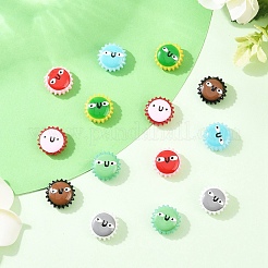 5 шт. разноцветные стеклянные бусины&nbsp;LAMP-YW0004-05A