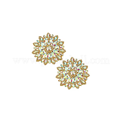 2 Stück Legierung mit Strass-Handarbeitsperlen-Applikationen&nbsp;AJEW-FG0004-29A