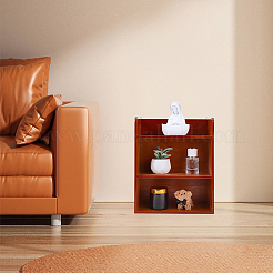Support de rangement de bureau en bois à 3 niveau&nbsp;AJEW-WH0410-358