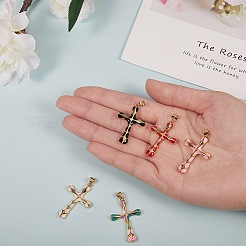 5шт 5 цвета латунные подвески с эмалью KK-SZ0004-07