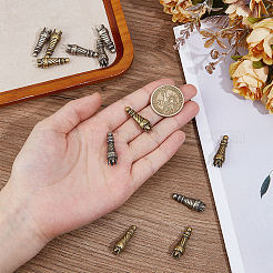 6шт. 2-х цветный латунный наконечник шнура KK-OC0001-62