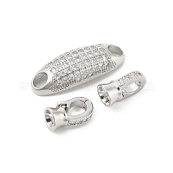 Латунные микро проложить кубического циркония раз за застежками KK-U059-15P