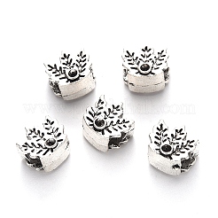 Tibetischer Stil Legierung europäische Perlen Fassungen für Strasssteine&nbsp;TIBE-N006-136AS-LF