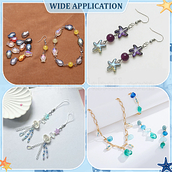 800 шт. стеклянные бусины с гальваническим покрытием на тему океана EGLA-ME0001-01