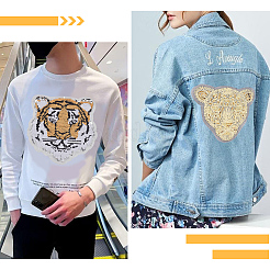 2 шт. 2 стиля компьютерной вышивки нашивки на ткань&nbsp;DIY-FG0003-60