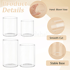 4 шт. 4-х стильная ваза для выращивания растений из боросиликатного стекла GLAA-BC0001-27