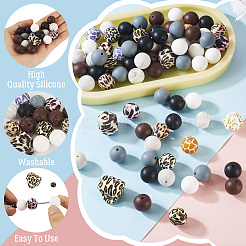 Пищевые экологически чистые силиконовые фокусные бусины SIL-TA0002-66