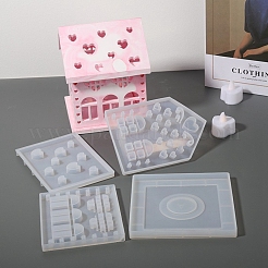 Рождественский домик в форме сердца своими руками свеча силиконовые Молды PW-WGADDB1-01