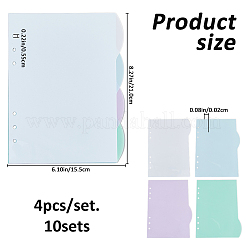 Feuilles intercalaires en plastique pour cahier&nbsp;AJEW-WH0766-89C
