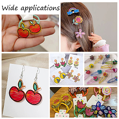 24шт 4 стиля прозрачные акриловые подвески&nbsp;MACR-CA0001-13