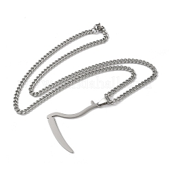 201 кулон из нержавеющей стали с косой и жнецом&nbsp;LS-NJEW-H065-22P