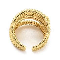 Покрытие стойки латунное многострочное открытое кольцо-манжета&nbsp;RJEW-M156-02G